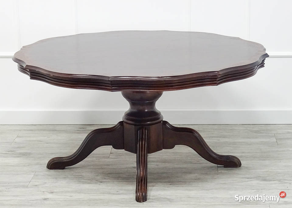 Stylowa ŁAWA orzechowa do salonu Okrągła Ława wielkopolskie Kalisz