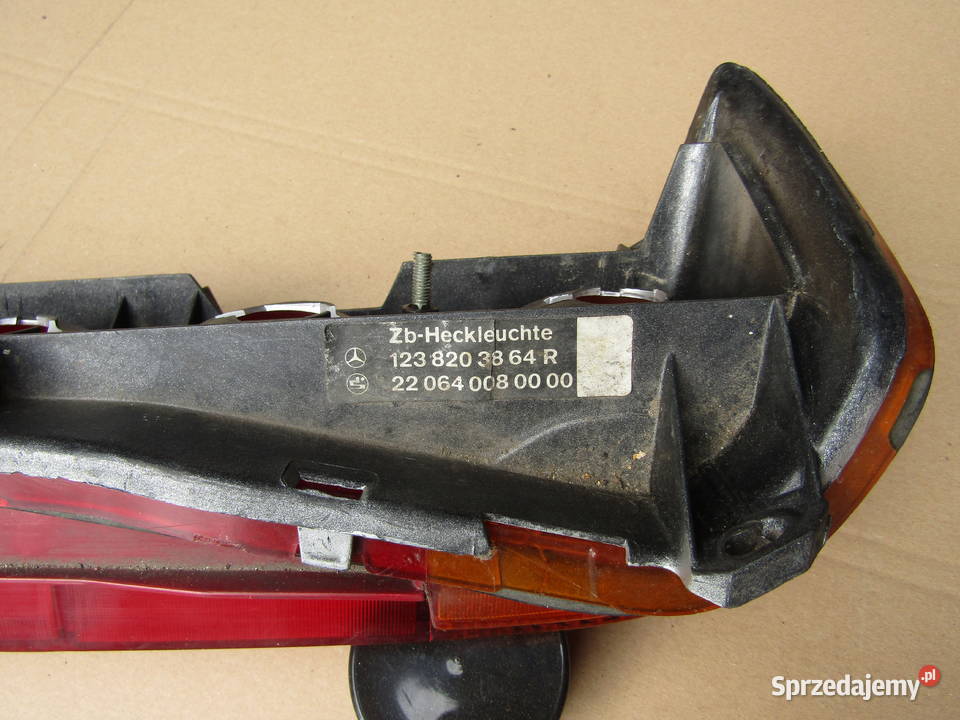 LAMPA TYLNA PRAWA MERCEDES W123 1238203864R Motoryzacja Mysłaków sprzedam