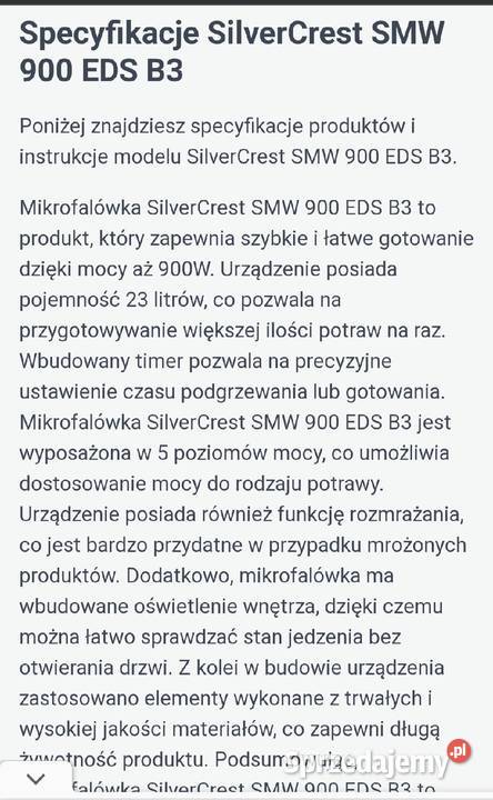 Kuchenka mikrofalowa silvercrest sprzedam Wrocław