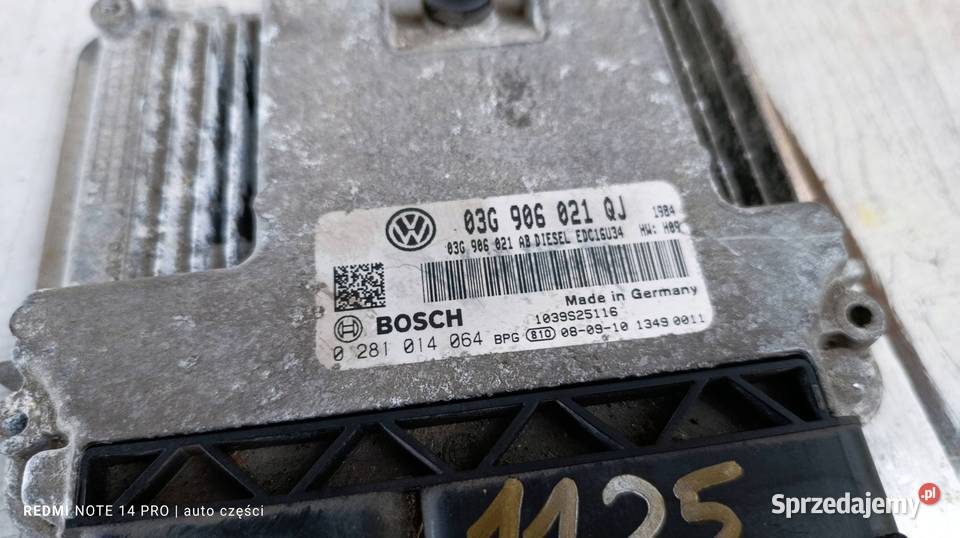 STEROWNIK SILNIKA VOLKSWAGEN GOLF V 03G906021QJ Czujniki i sterowniki Gliwice