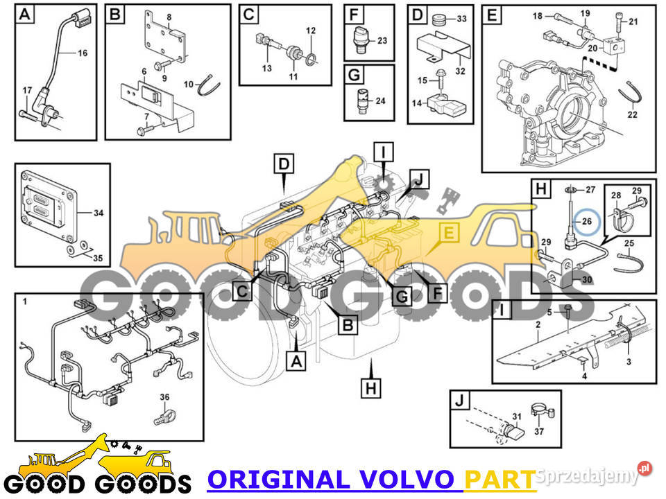 VOLVO CZUJNIK POZIOMU OLEJU 22383378 21391695 Władysławów