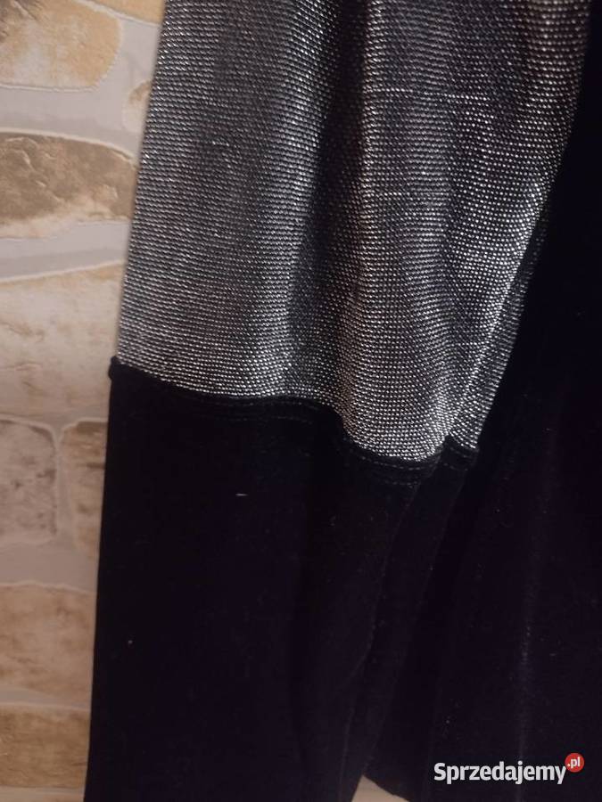 42XL MonnariBogato zdobiona aksamitno srebrna czarny Bluzki i koszule Kraków