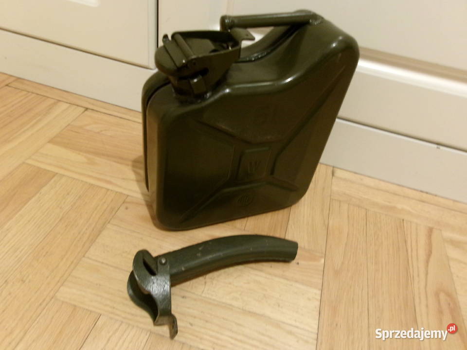 Kanister blaszany z lejkiem 5 litrów zielony Legionowo
