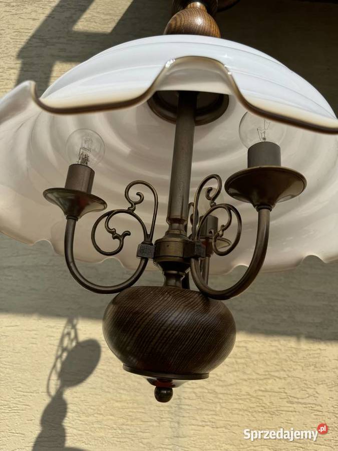 Lampa wisząca stylowa żyrandol świeczkowy zwis Garwolin