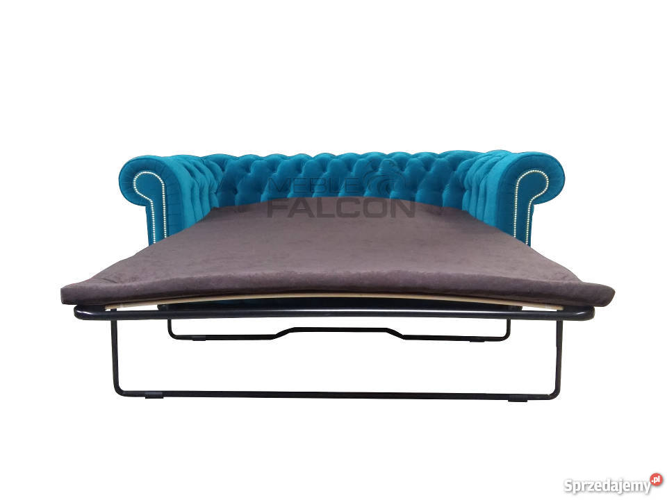 Pikowana sofa Chesterfield Manchester MEBLE fioletowy Zielona Góra