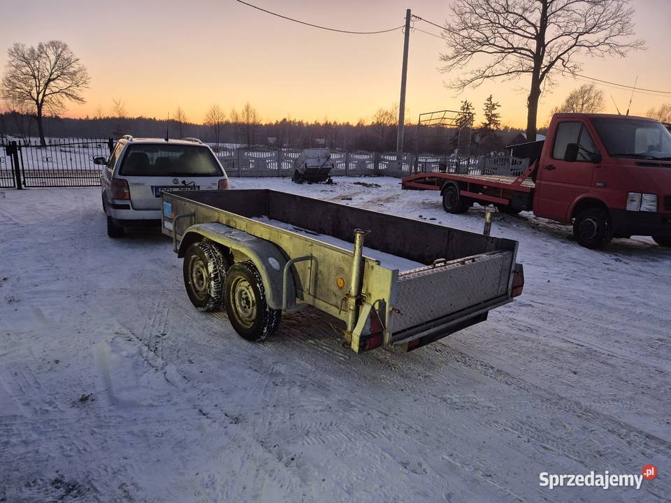 Przyczepka laweta do minikoparki 32x126 Barthau wielkopolskie Stara Kaźmierka sprzedam