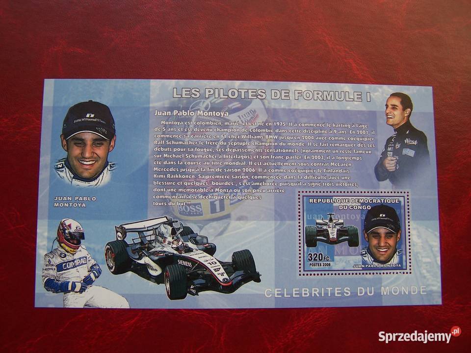Kongo 2006 MNH Sport Formuła JP Montoya śląskie Tychy