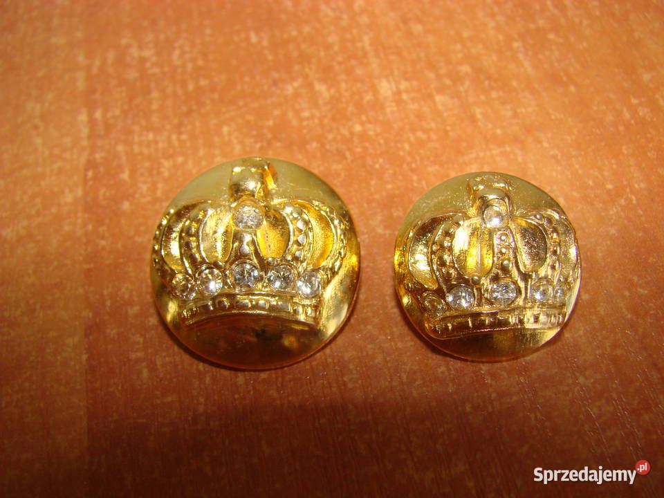 złoty guzik z koroną Pruszcz Gdański
