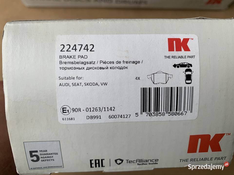 Tarcze klocki hamulcowe przód tył lewe prawe