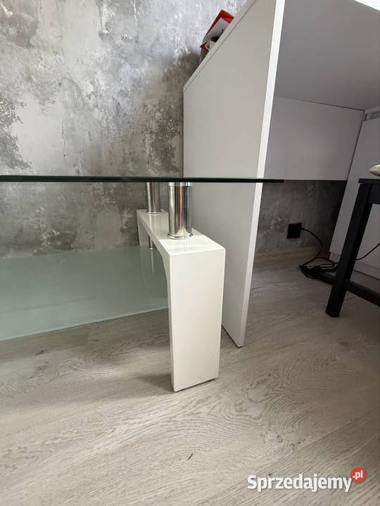 Stolik kawowy ława szklana 120x60x45 z półką Lublin