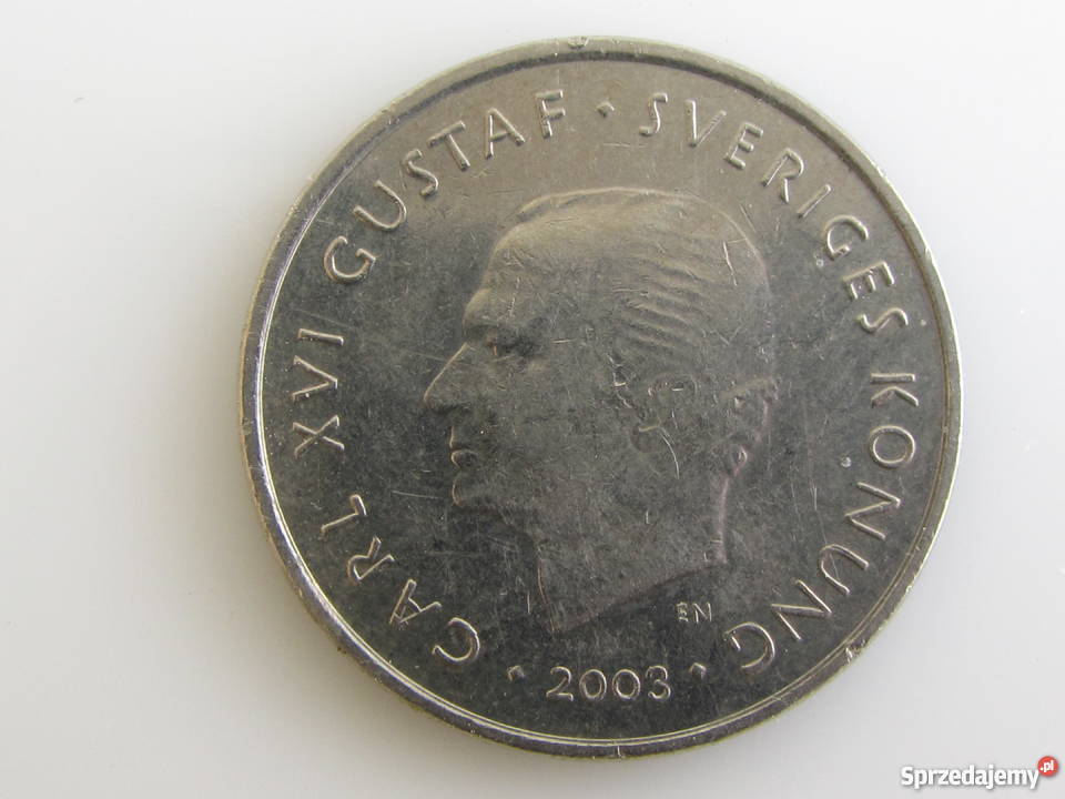 Moneta 1 En Krona Korona 2003 Szwecja Numizmatyka Olecko