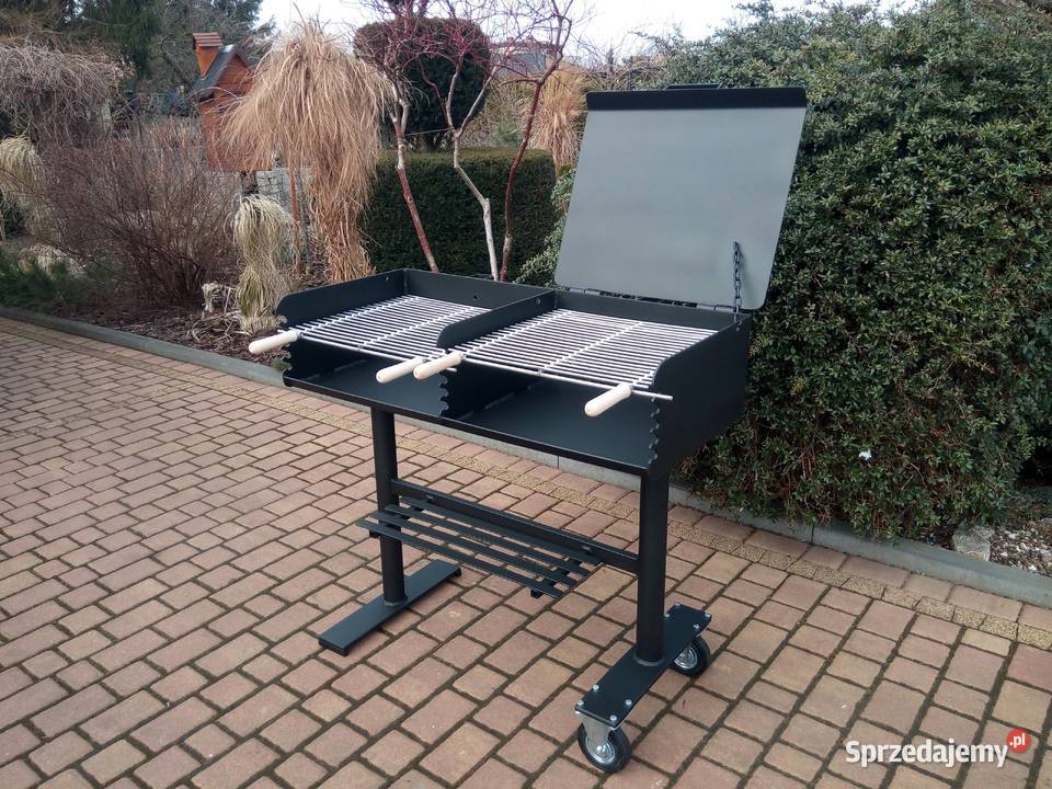 Gastronomiczny grill DWUKOMOROWY blacha 4 mm Damasławek
