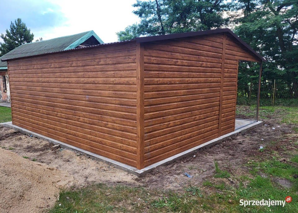 Garaż Blaszany drewnopodobny 45 25 wiata na sprzedam