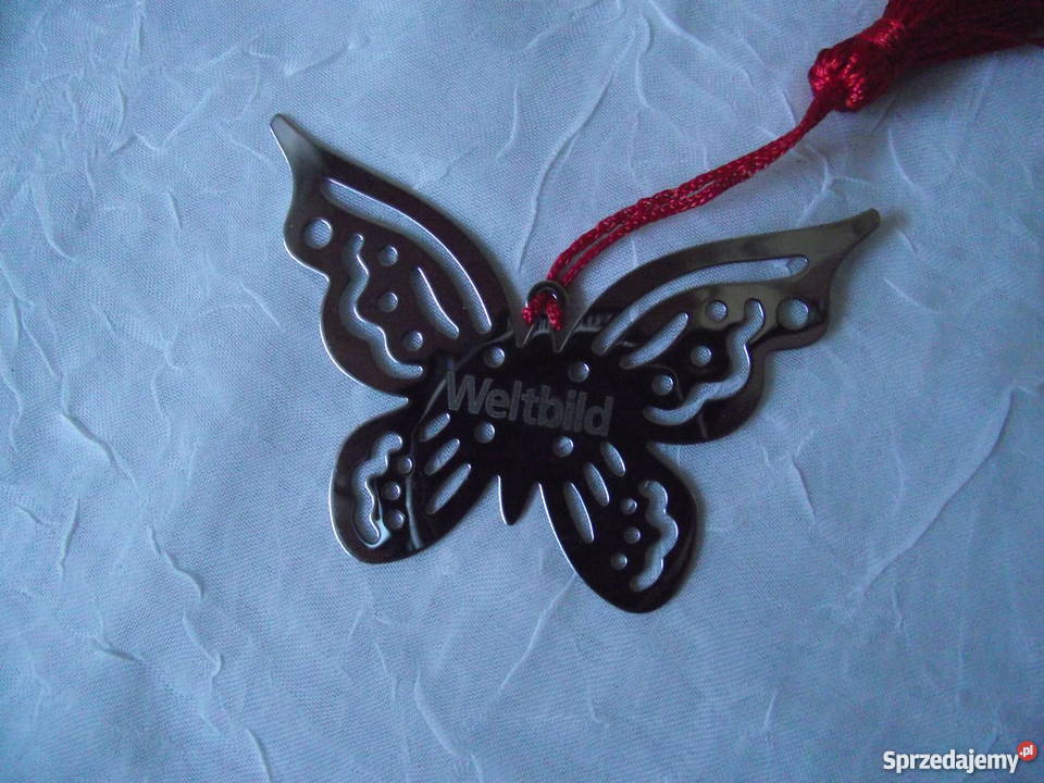 SREBRZONA ZAKŁADKA Z CHWOSTEM DO KSIĄŻEK Piła