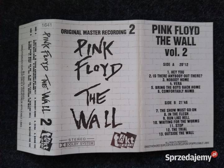MC cassette cover PINK FLOYD THE WALL vol 2