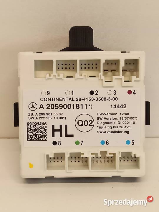 MERCEDES W205 A2059001811 MODUŁ STEROWNIK DRZWI osobowe Układ elektryczny, zapłon