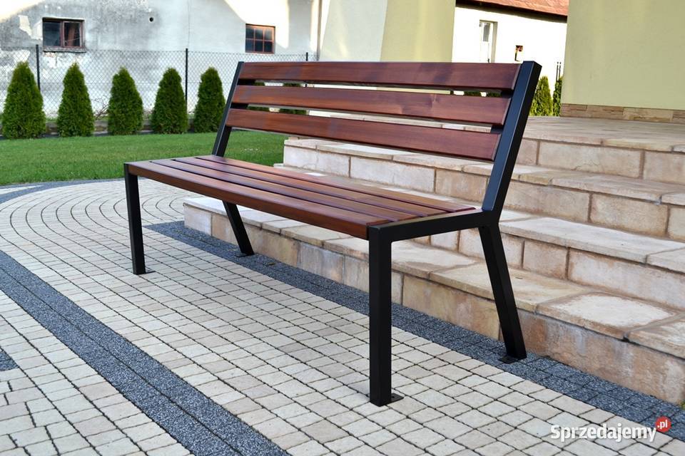 Ławka z oparciem stalowa parkowa ogrodowa Ławy i ławki Biała Góra sprzedam