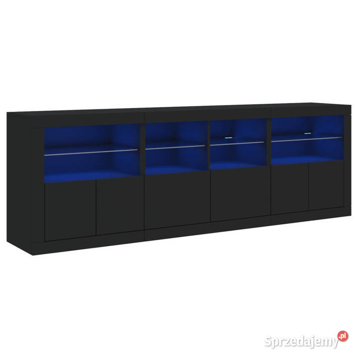 Szafka z oświetleniem LED czarna 202x37x67 Warszawa