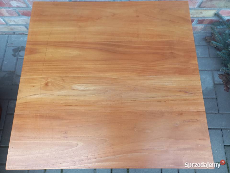 Stolik kawowy z szufladą drewniany kwadratowy Gawroniec sprzedam