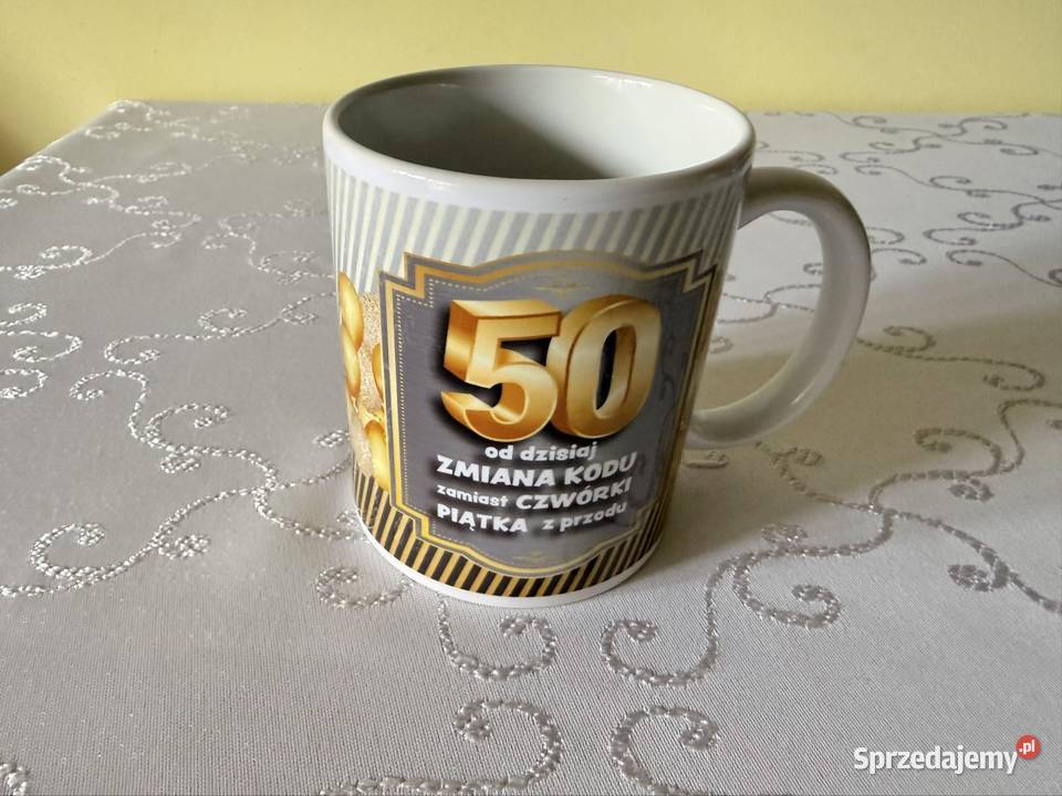 Kubek Ceramiczny 50 Urodziny 300ml Prezent na 50 Kubki śląskie Czerwionka-Leszczyny