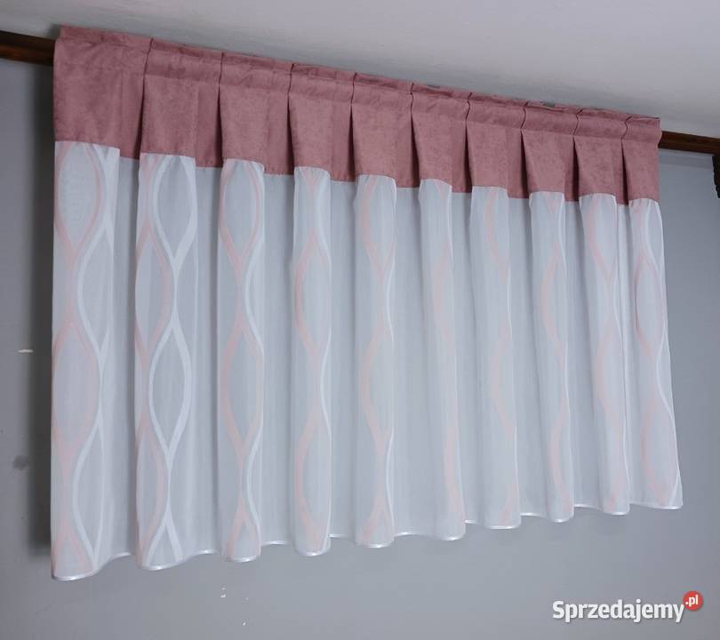 Firanki komplety pudrowy róż Częstochowa