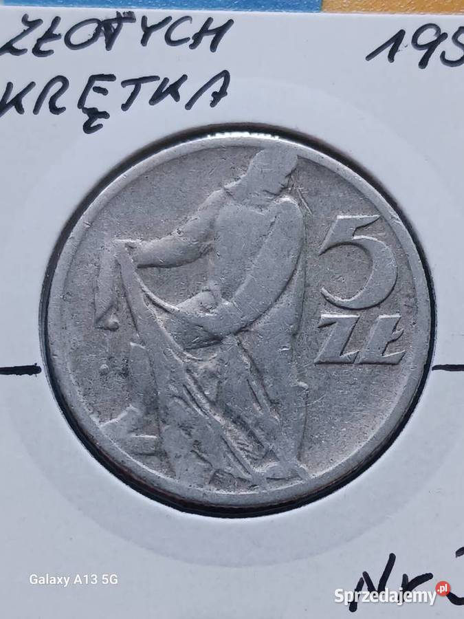 5 Złotych Rybak 1958 r skrętka 3 Konin