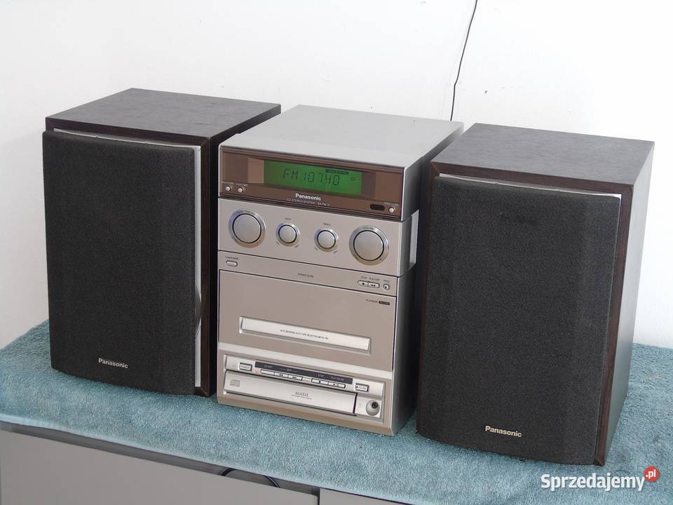 Wieża Panasonic SAPM15 kolumny CD AUX radio