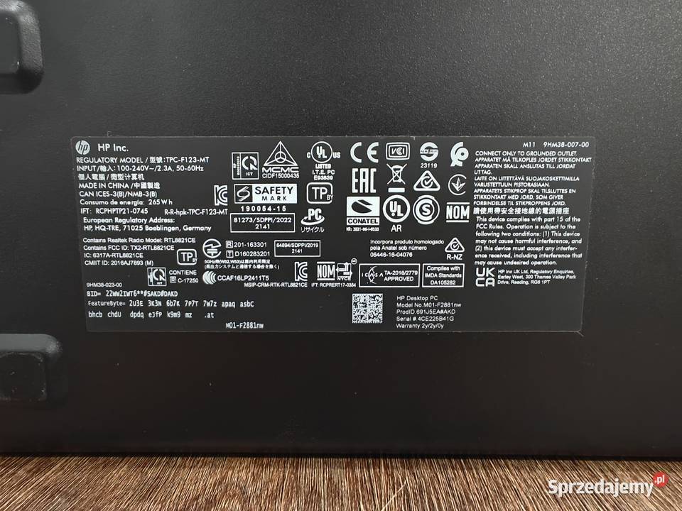 Komputer stacjonarny HP Pamięć RAM 8 HP/Compaq Kraków