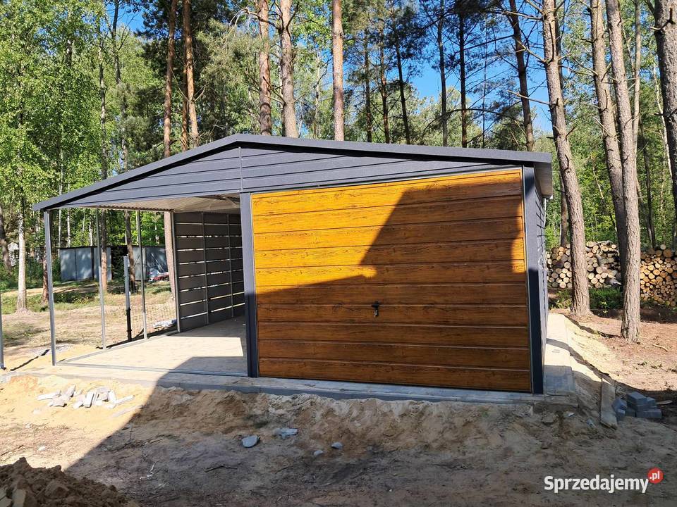 Garaż blaszany wiata Wzmocniony PROFILAMI Konstantynów Łódzki