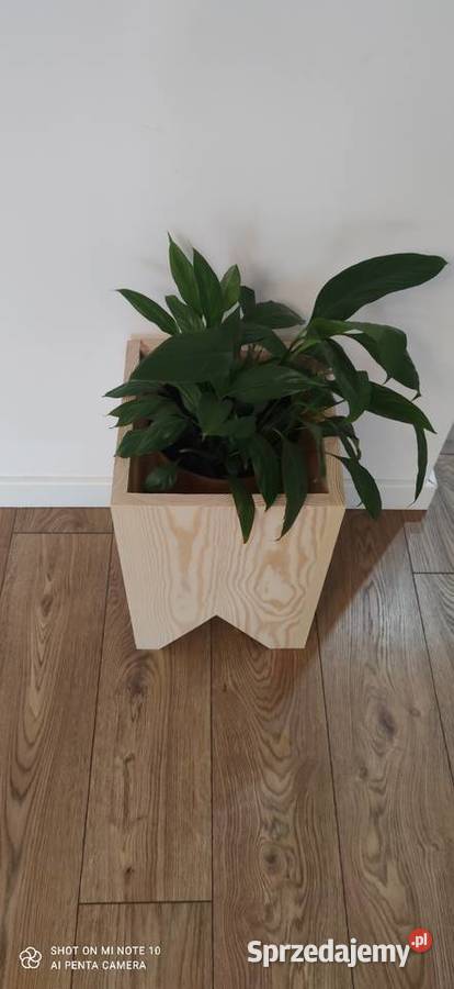 Donica drewniana stojak na kwiaty Zduńska Wola