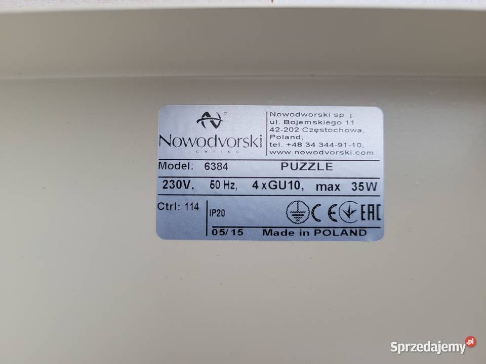 Żyrandol Nowodvorski Puzle do pokoju dziecięcego Teresin