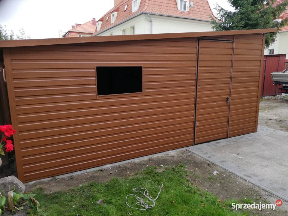 Garaż Blaszany Drewnopodobny NIŻSZA Garaże