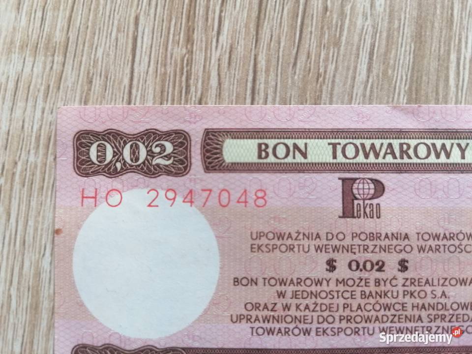 Bon Towarowy PRL 1979 Numizmatyka opolskie Opole sprzedam