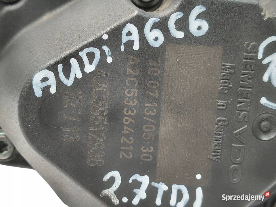 PRZEPUSTNICA Audi A6 C6 27 TDI A2C59512938 VDO Chełm
