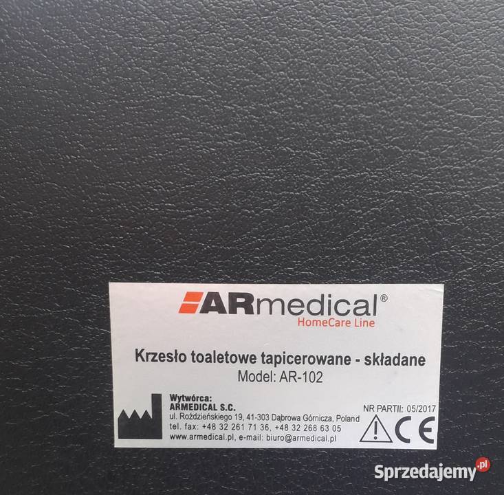 krzesło toaletowe składane AR102 tapicerowane Warszawa