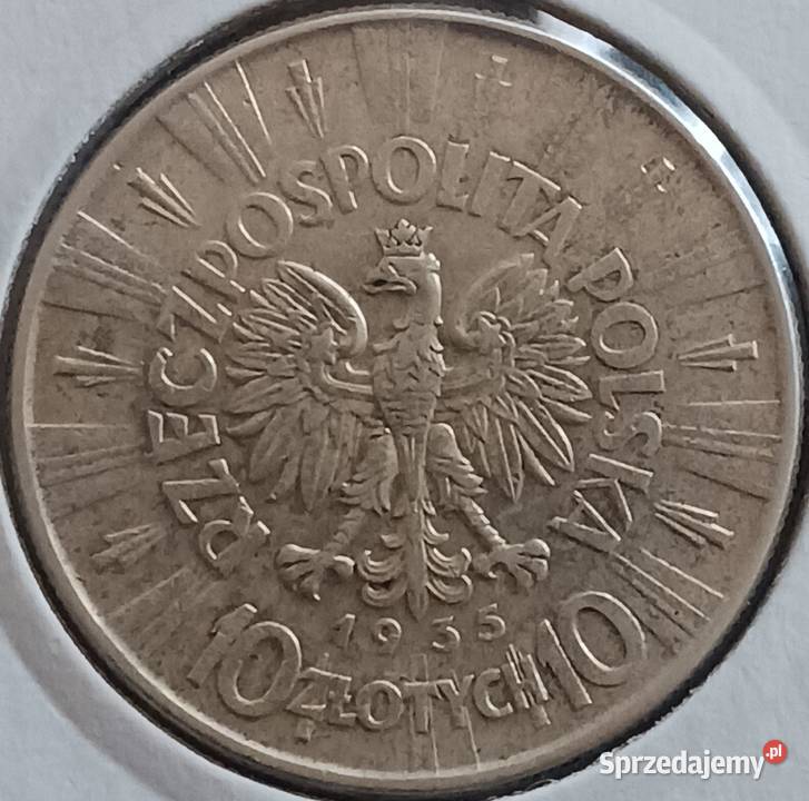 10 J Piłsudski 1935 r 2 Super stan Oryginał wielkopolskie Konin