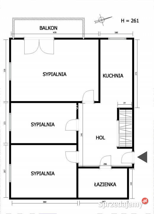 Mieszkanie 56m2 3 pokoje Kraków Marii i Rok budowy 2006 sprzedam