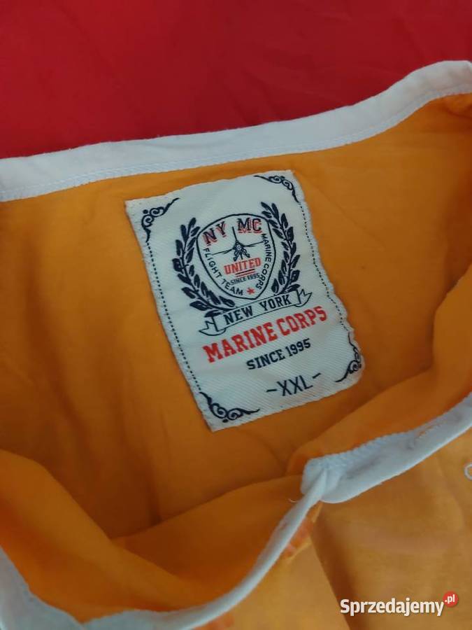 Tshirt pomarańczowy Marine Corps małopolskie Kraków sprzedam
