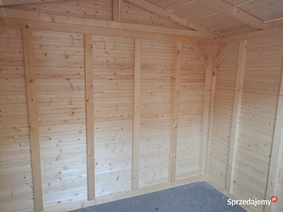 Domek narzędziowy drewniany z drewutnią mazowieckie Skierdy