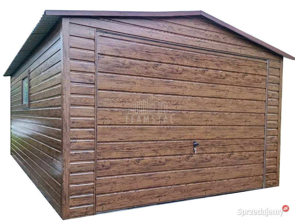 Garaż blaszany 4x6m Brama uchylna drzwi okno sprzedam