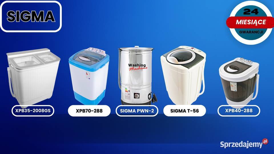 Nowa Pralka z wirówką Sigma XPB788S 8 prania 5 Skawina