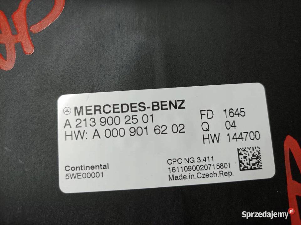 MODUŁ SKRZYNI BIEGÓW A2139002501 20 B Mercedes Komputery