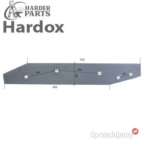 Płoza długa HARDOX 27011600P części do pługa nieuszkodzony Części zamienne Suwałki
