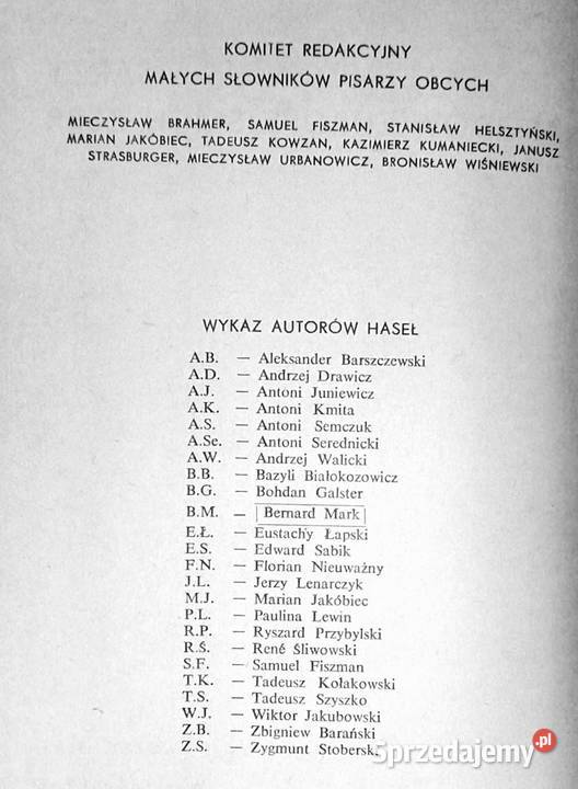 Mały słownik pisarzy narodów europejskich ZSRR sprzedam