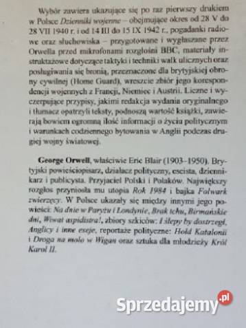 Dzienniki wojenne Orwell dzienniki wojna łódzkie Łódź
