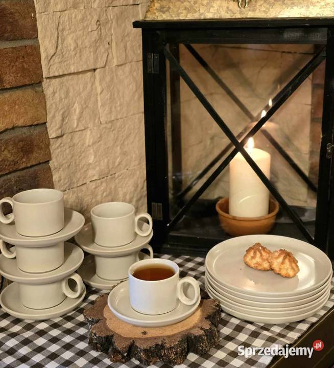 Serwis kawowy trzy kolory Serwisy łódzkie