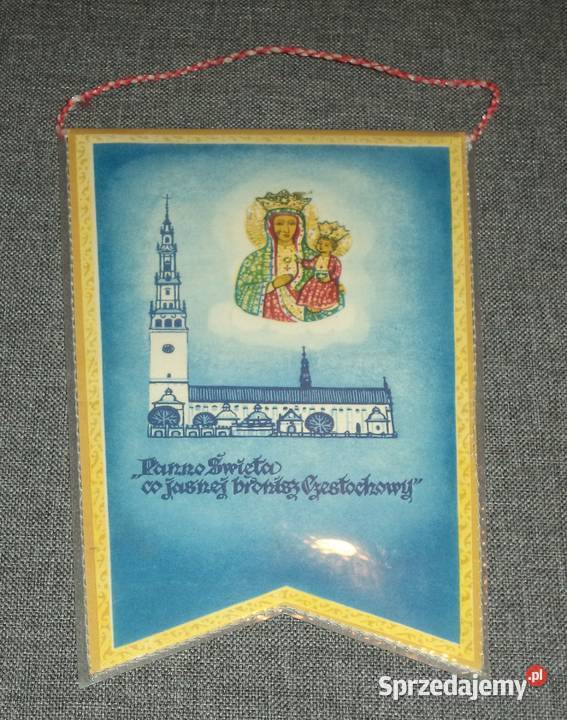 Papież Jan Paweł II proporczyk 1979 Piekary Śląskie