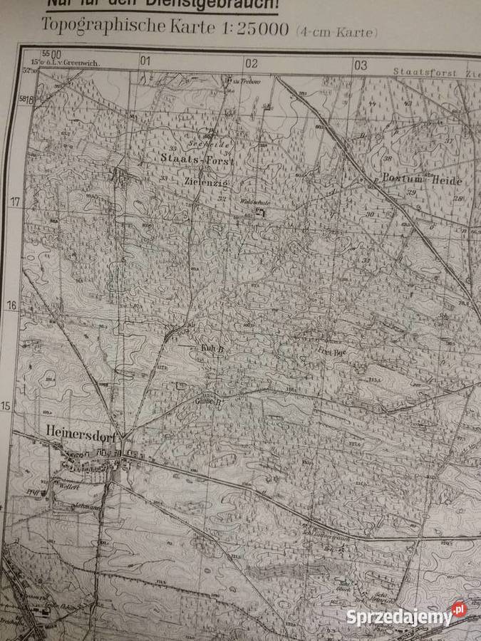 1222 SULĘCIN Niemiecka Mapa Sulęcina Szczecin