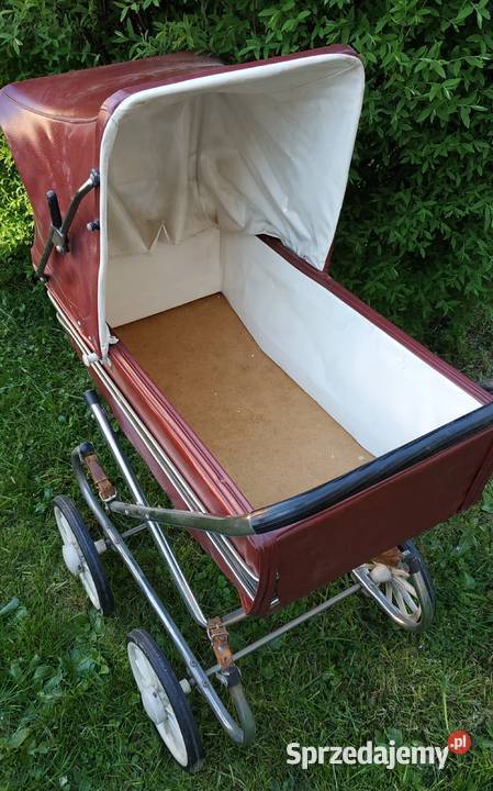 Czerwony unikalny z PRLu wózek lalek Knurów sprzedam