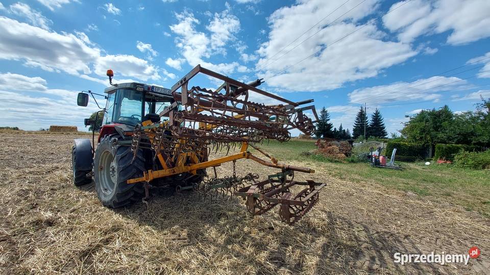 Brona ciężka hydrauliczna 4m z wałami strunowymi nieuszkodzony Trębaczew